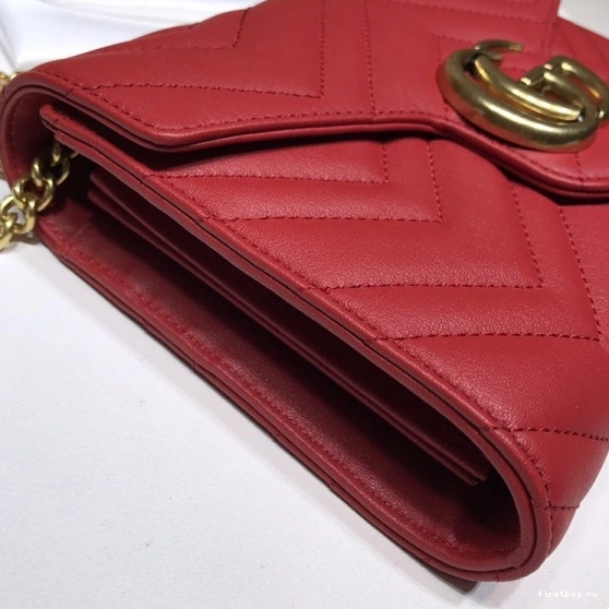 First bag ru GG GUCCI MARMONT CHAIN WALLET 0806